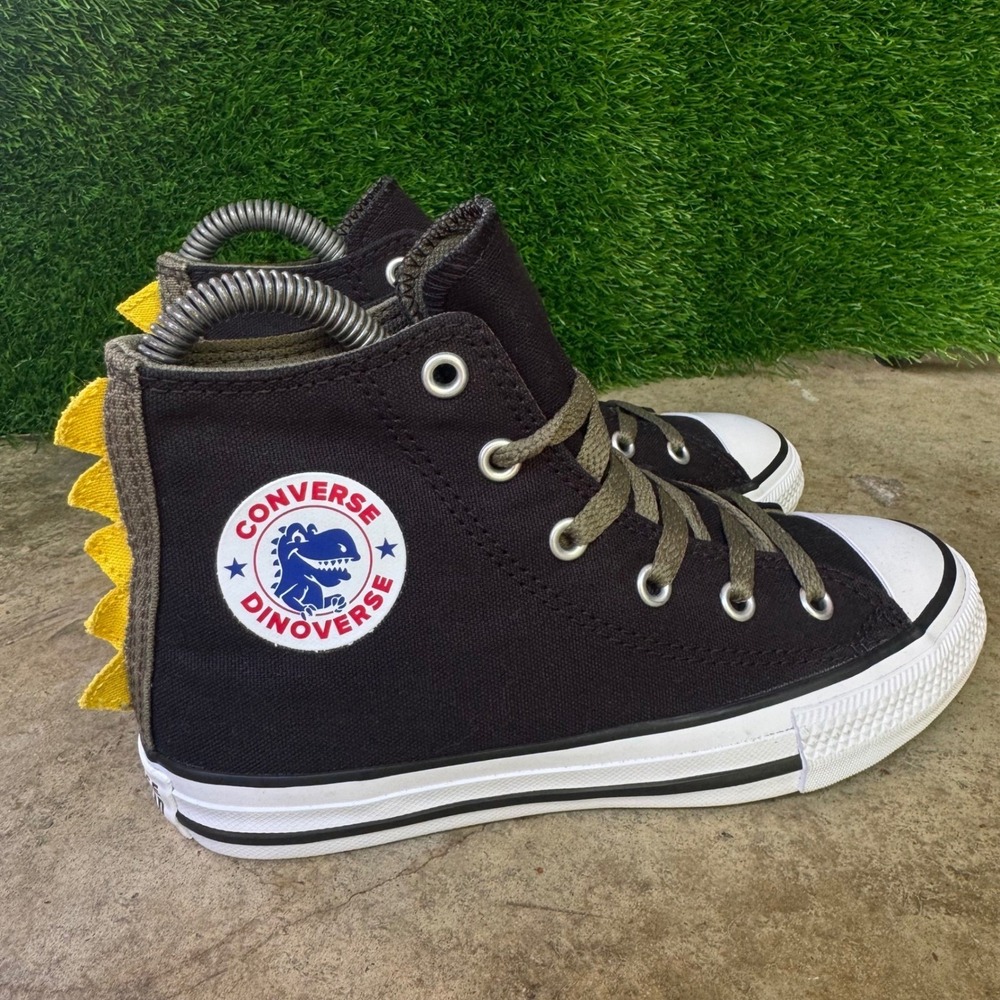 New W/O Tags Converse Chuck Taylor Dinoverse High Top Dinosaur Sneakers Size 1 - Picture 5 of 7